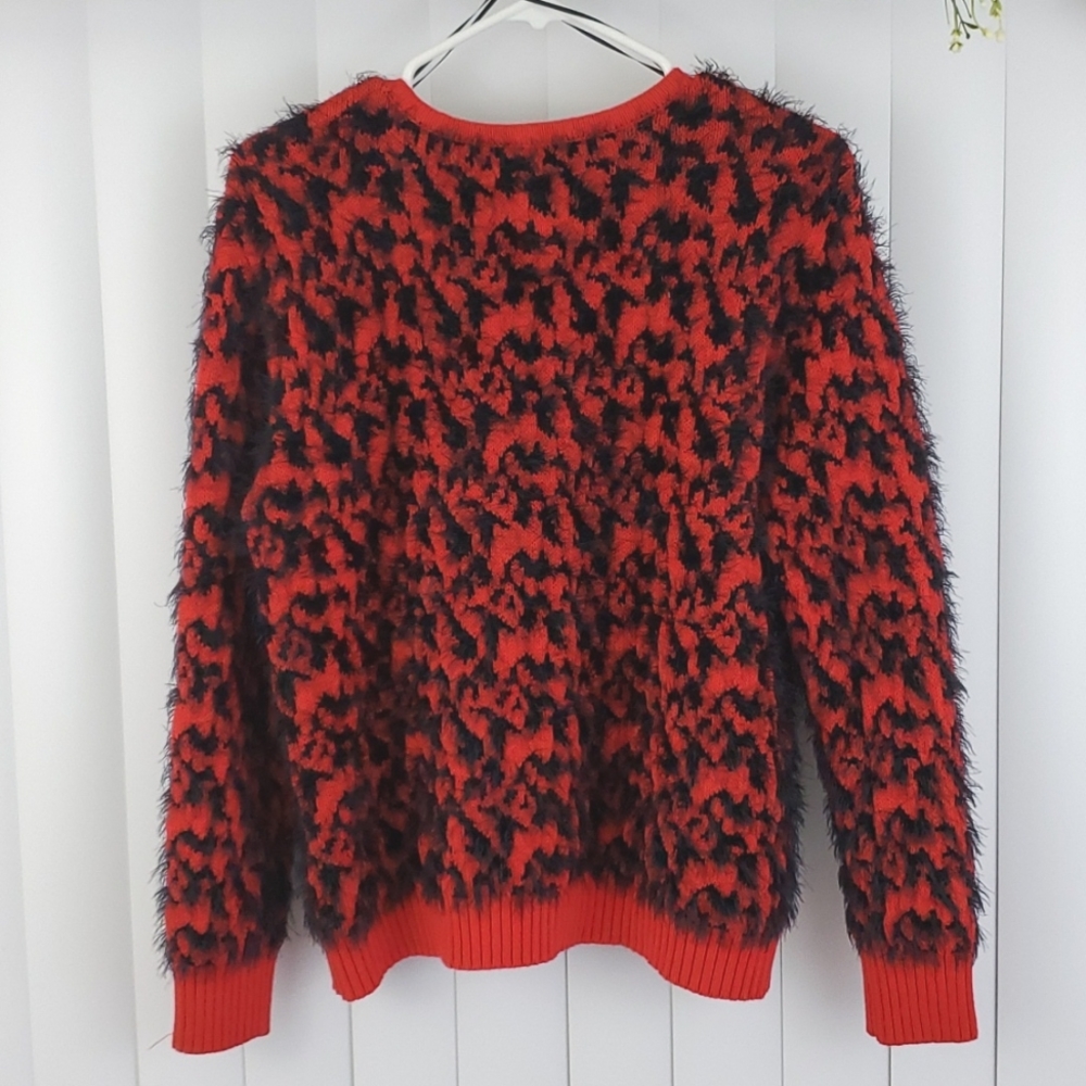 Leopard Patterned Dyelash Pullover Sweater - Picture 3 of 5